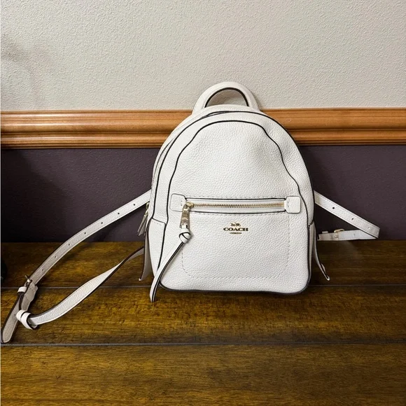 ✨ Coach Andi Mini Backpack Purse – Chalk Pebble Leather ✨ - Picture 2 of 11